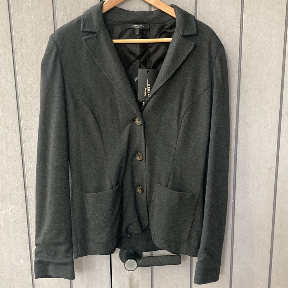 NWT MAXMARA Weekend Max Mara grey blazer cardigan, size XL